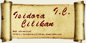 Isidora Cilikan vizit kartica